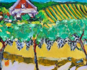 Merlot Grapes, Napa, 2017 by Richard Fox