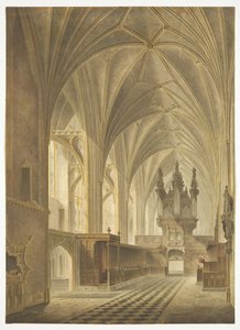 The Choir of Bristol Cathedral, Looking West by Richard G. Reeve