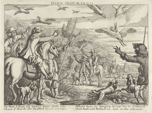 Falconry on Herons and Ducks (Hunting Parties) by Richard Gaywood (possibly)