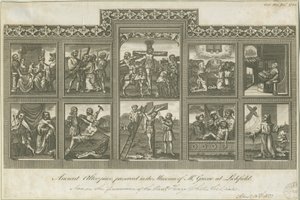 Lichfield - Ancient Altar-Piece: engraving