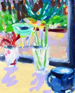 Still Life with Bird Bath by Richard H. Fox