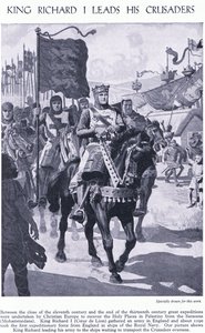 King Richard I Leads His Crusaders, c.1950 by Richard Henry Brock