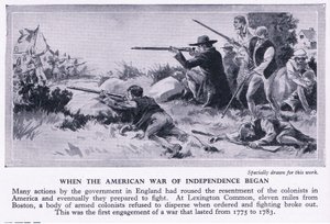 When the American War of Independence Began 1775 AD, c.1950