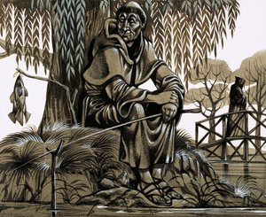 A Happy-Looking Friar Landing One for the Pot by Richard Hook