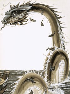Folk Stories of America: Sea Serpent of Gloucester by Richard Hook