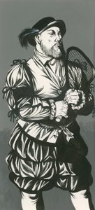 King Henry VIII with tennis racket