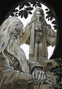 Merlin and Vivian, the Fairy Lady of the Lake by Richard Hook