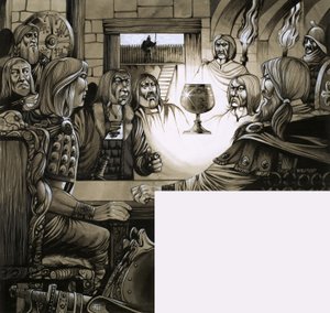 The Knights of the Round Table See a Vision of the Holy Grail by Richard Hook