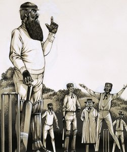 The great W G Grace at the wicket by Richard Hook