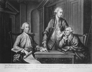 William Beckford, James Townsend and John Sawbridge, Aldermen of London, Engraved by the Artist by Richard Houston