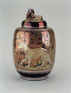 Lustre Vase and Lid, Pilkington Royal Lancastrian by Richard Joyce