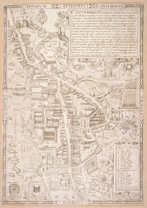 Map of Cambridge, from Caius 