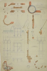William Borden Esq. House, Chicago, Illinois, (detail) by Richard Morris Hunt