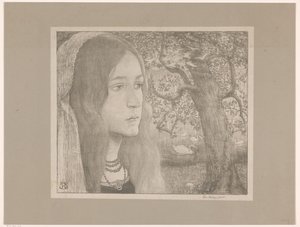 Helga Looking Ahead by Richard Nicolaüs Roland Holst (signed by artist)