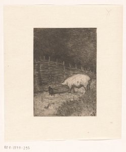 Pig Eating from a Trough by Richard Nicolaüs Roland Holst