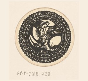 Ex Libris of Joyce Haworth Art is a Battle by Richard Nicolaüs Roland Holst