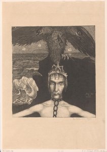 Chained Man with Three-Headed Bird of Prey on His Head