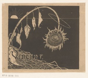 Cover design for: Richard Roland Holst, Exhibition of the works left by Vincent Van Gogh, 1892