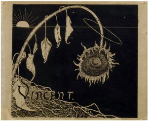 Cover design for the Exhibition of Vincent van Gogh in Amsterdam by Richard Roland Holst