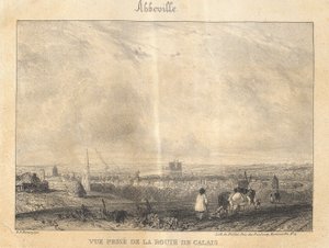 Abbeville - View from the Road to Calais by Richard Parkes Bonington