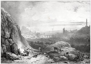 Edinburgh from St. Anthony Chapel by Richard Parkes Bonington