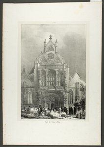 Facade of the Church of Brou by Richard Parkes Bonington