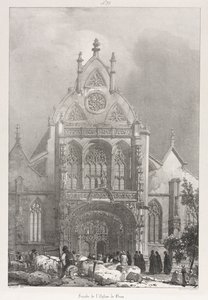 Picturesque and Romantic Trips in Old France, Franche-Comté: Front of the Church at Brou, 1825 by Richard Parkes Bonington