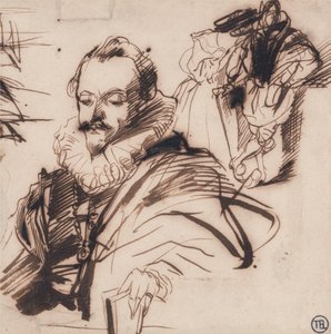 Study of a Gentleman in 17th Century Costume by Richard Parkes Bonington