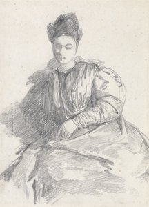 Study of a Seated Woman by Richard Parkes Bonington