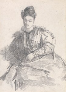 Study of a Seated Woman by Richard Parkes Bonington