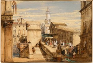 The Rialto, Venice by Richard Parkes Bonington
