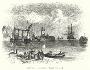 Holyhead Harbour by Richard Principal (after) Leitch