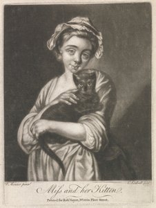 Miss and her Kitten (Rural Life) by Richard Purcell