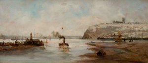 Cardiff Docks with Penarth Head