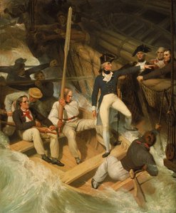 Nelson Boarding a Captured Ship, 20 November 1777 by Richard Westall