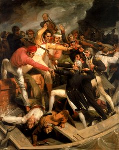 Nelson in Conflict with a Spanish Launch, July 1797 by Richard Westall