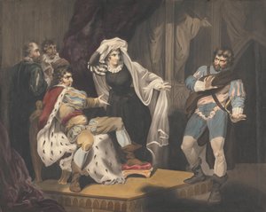 Theatrical Figures About a Throne by Richard Westall