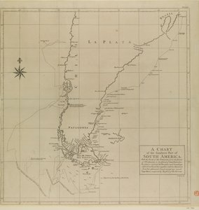 A Chart of the Southern Part of South America with the Track of the Centurion by Richard William Seale