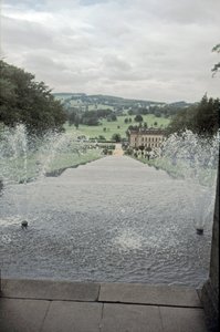 Chatsworth House from the Top of the Cascade, Derbyshire by Richard Williams