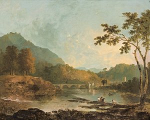 Dinas Bran from Llangollen by Richard Wilson