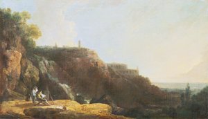 The Great Cascade and Villa of Maecenas at Tivoli by Richard Wilson