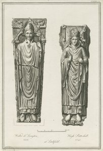 Lichfield Cathedral - Effigies of Walter de Langton and Hugh de Patteshull by Richard Woollett Basire