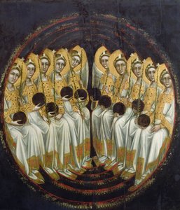 Seated Angels with Orbs in their Hands (c.1348-54)