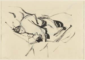Reclining Woman on Cushions with a Book by Rik Wouters