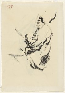 Reclining Woman, in Cushions, with a Book