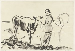 Woman with a Calf by Rik Wouters