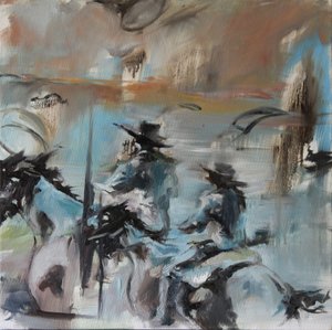 Blue Riders Overlap, 2015 by Rob D Davies