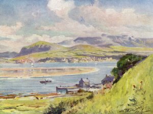 Carnarvon, from Anglesey by Robert (after) Fowler