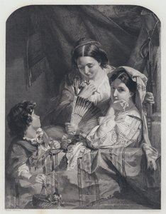 A Balcony at the Roman Carnival (engraving) by Robert (after) Herdman