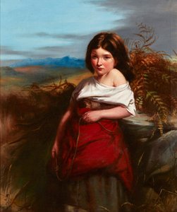 A Fern Gatherer by Robert (follower of) Herdman